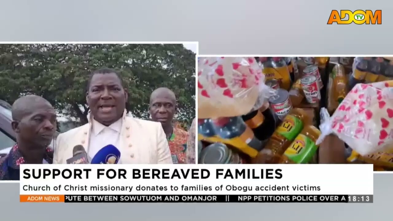 BEREAVED FAMILITIES: Church of Christ missionary donates to families of Odogu accident victims