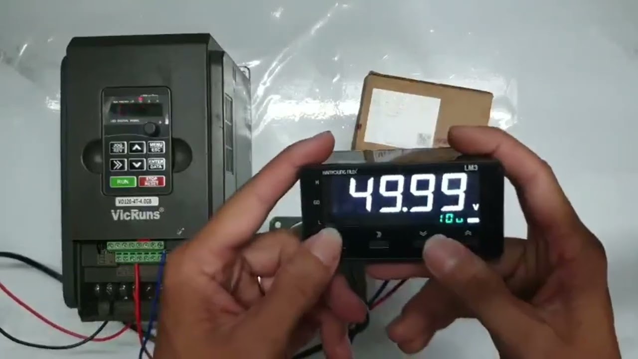 Cài đặt hiển thị tốc độ HZ trên đồng hồ LM3 4DV với biến tần qua cổng 0 10V