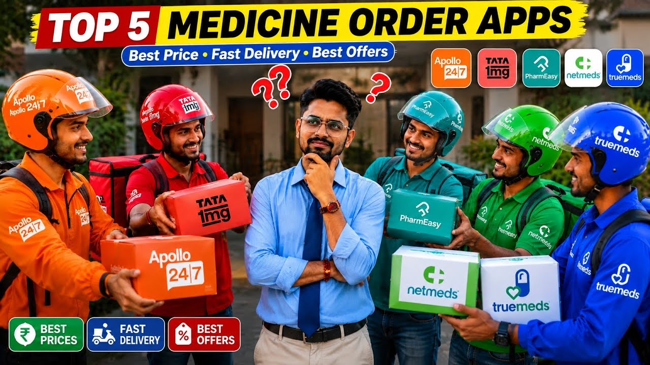 💊 Top 5 Medicine Order Apps 2026 | Best Online Pharmacy Apps in India | 100% Discounts Apps 😍