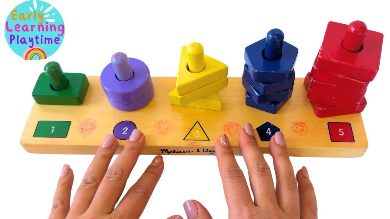 Preschool Learn Shapes Colors and Counting 1 to 5 | Early Math Skills | Educational Videos for Kids