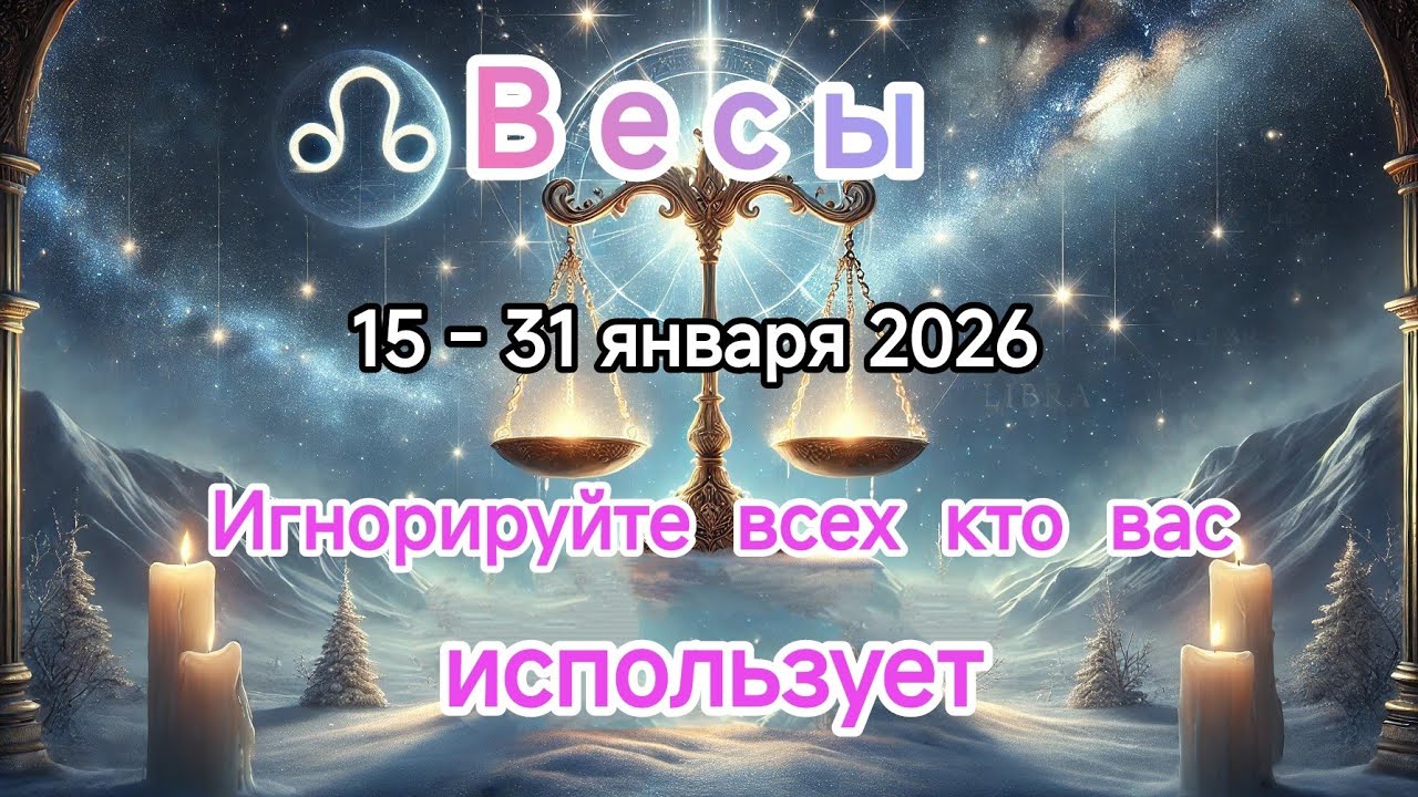 ВЕСЫ✨🎄15 - 31 января 2026🎄✨Тароскоп 🍊