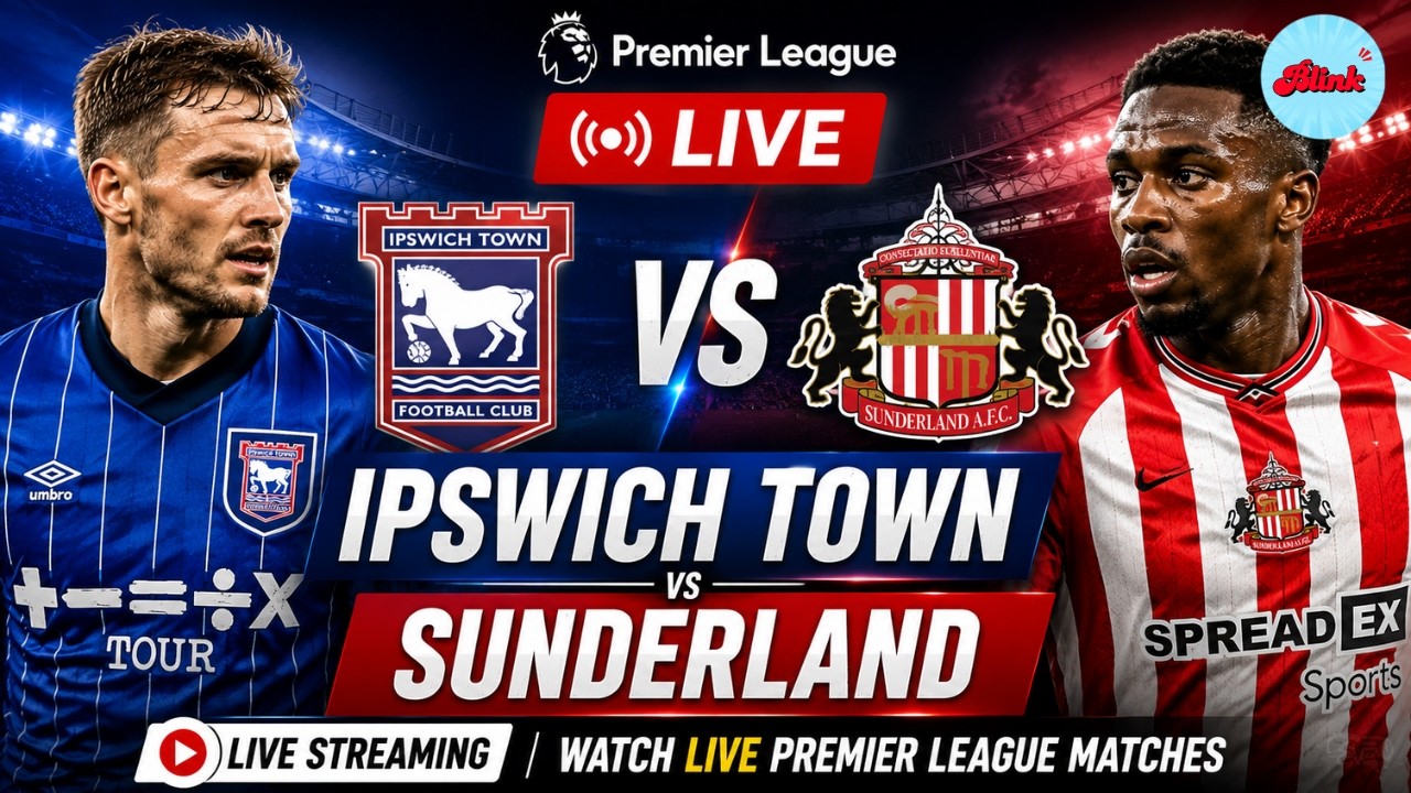 Watch Ipswich Town vs Sunderland LIVE in the Premier League 2026-27. Follow the latest match action