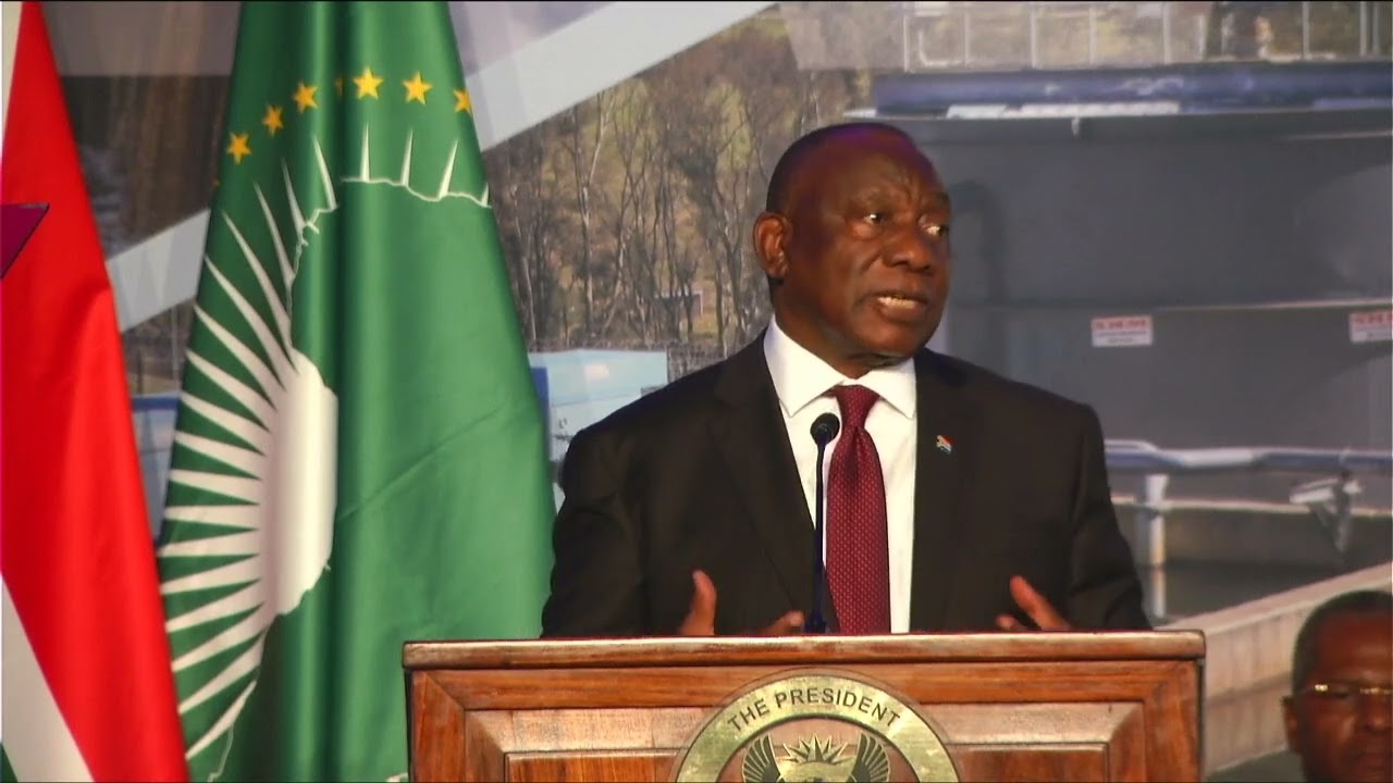 President Cyril Ramaphosa addresses the National Water and Sanitation Indaba