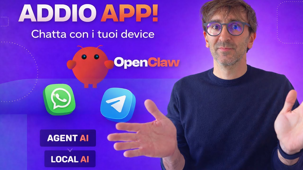OpenClaw: L'AI Agentica che sta rivoluzionando tutto (Addio App!) 📱➡️💬