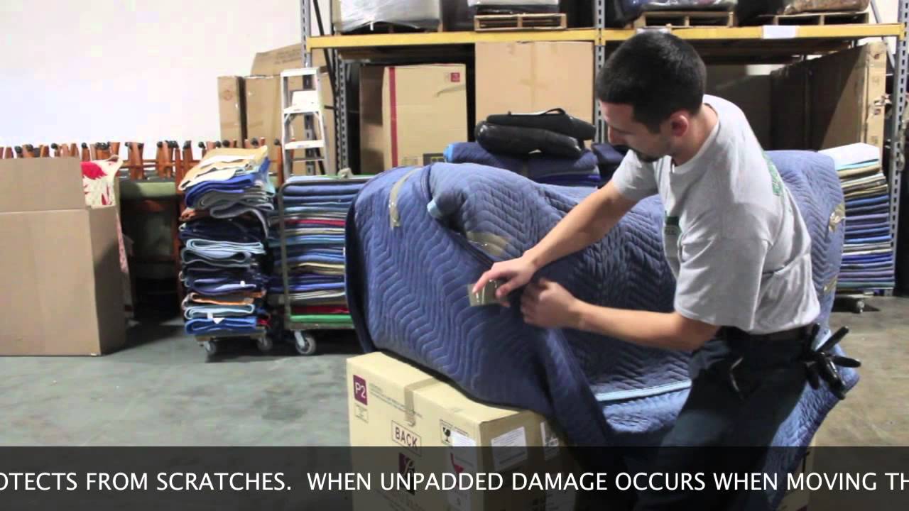 How to pad wrap and protect a sofa/couch for your move.
