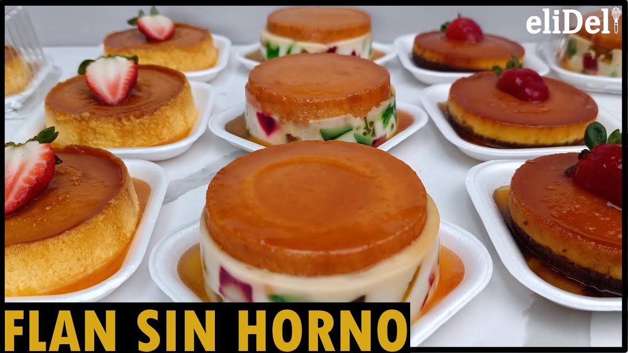 💥3 Postres para NEGOCIO Sin HORNO ¡FLAN receta FÁCIL rápida y ECONÓMICA!