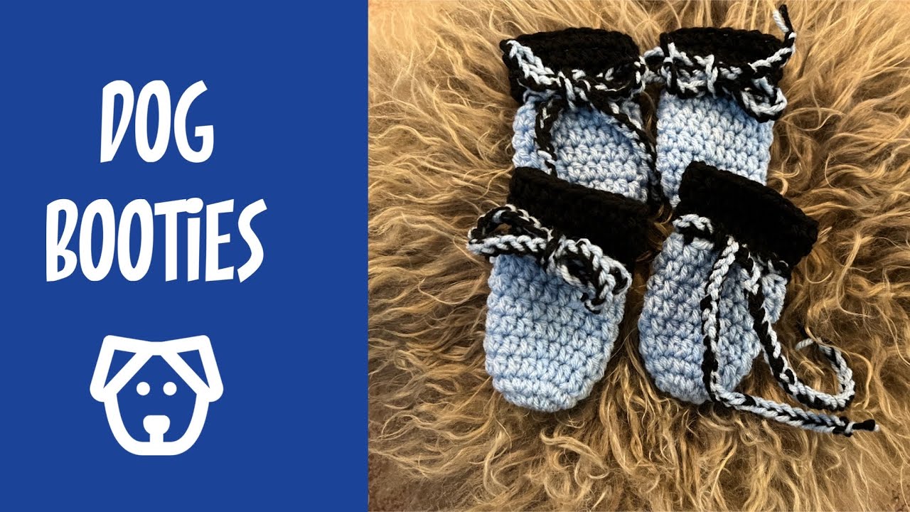 Crochet Dog Booties - Size Medium