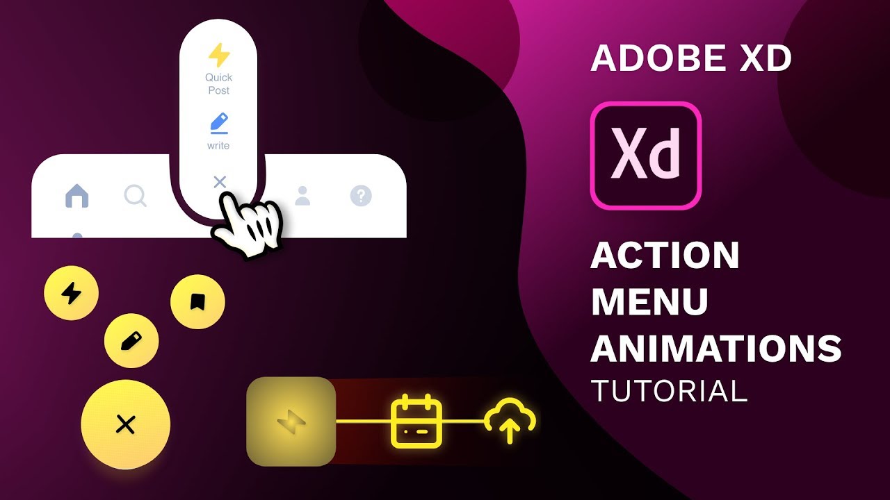 Unique Action Menu Animations in Adobe Xd | Auto Animate | Design Weekly