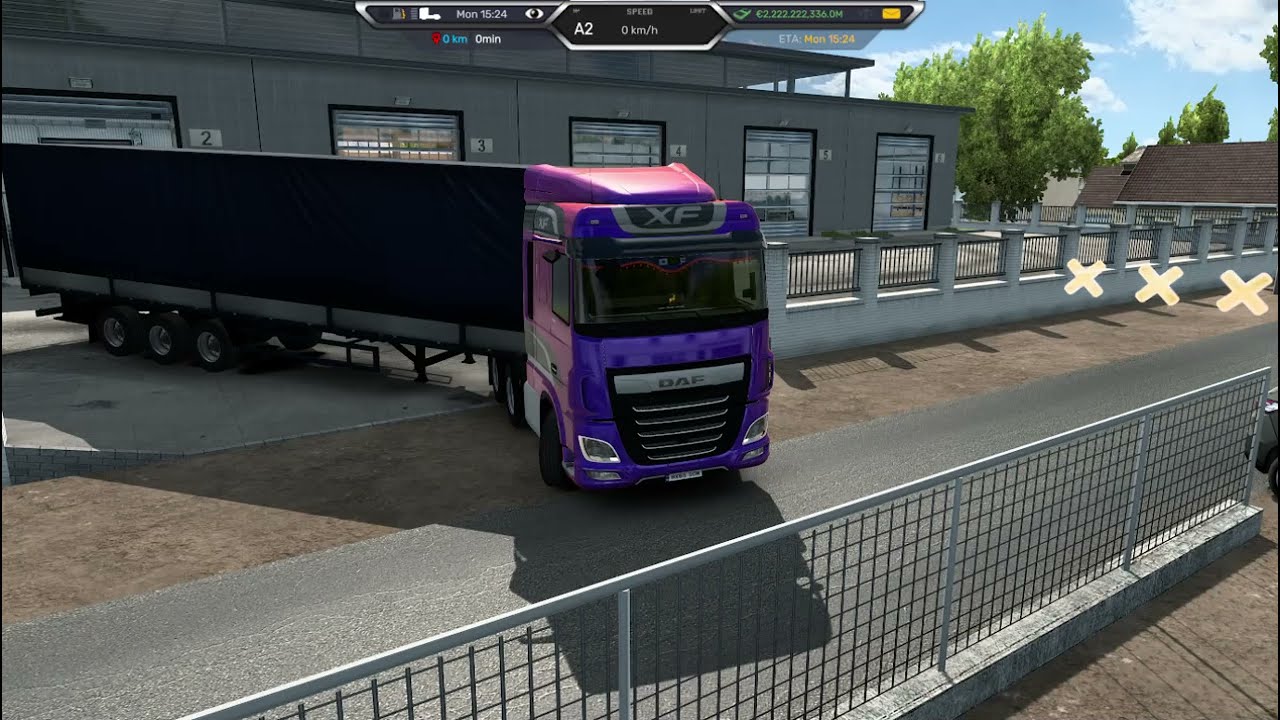 New Daf truck realistic traffic!! Realistic jbx graphics mods ets2 1.53!! Through Narrow street 🚗 