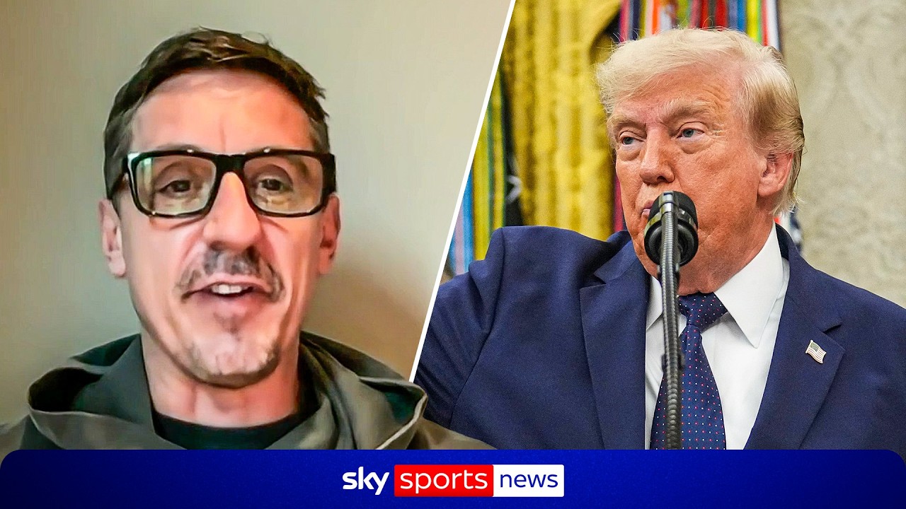 Gary Neville on Trump's influence on Balogun red card controversy | 