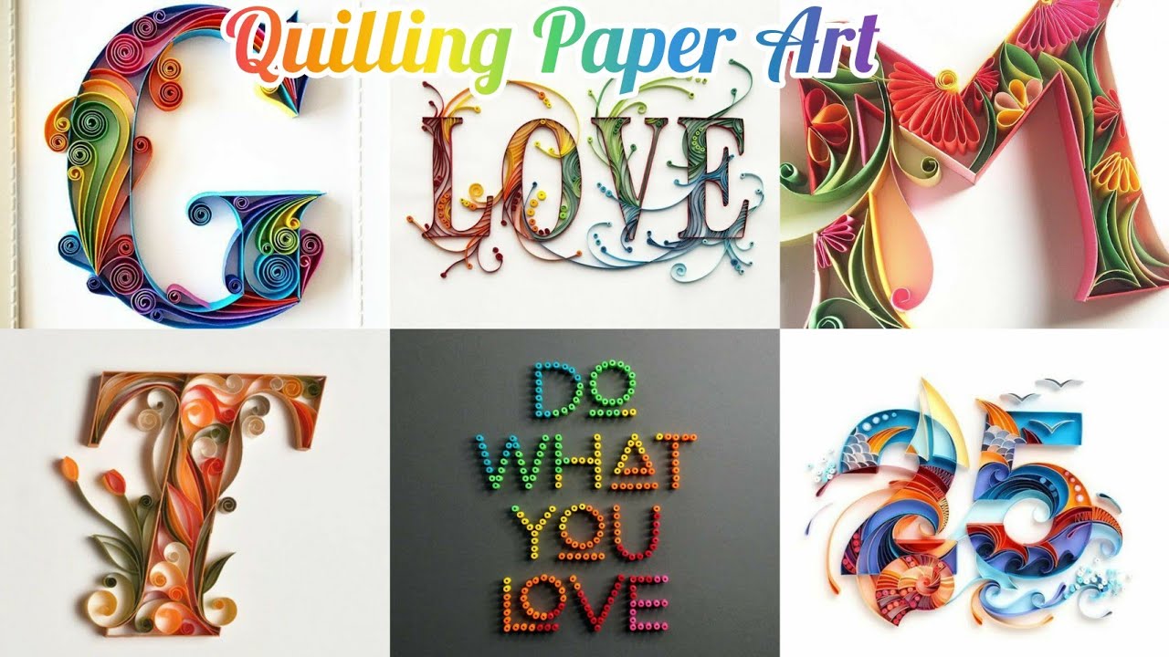 Quilling Paper Art || Letters Making with Quilling paper art