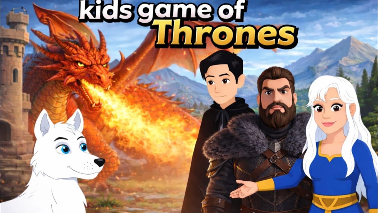Kids Game of Thrones 🐉 | Cartoon Story Part 1 | Daenerys & Jon Snow | Urdu Cartoon