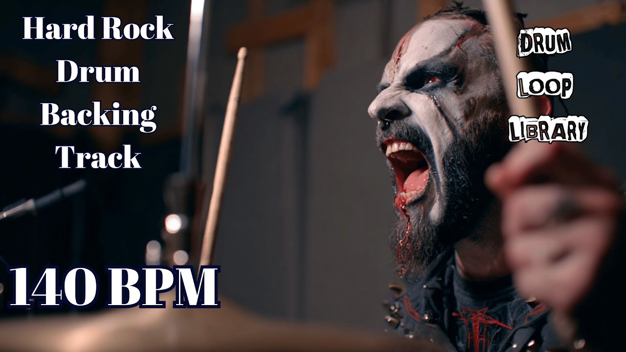 Hard Rock Drum Backing Track 140 BPM | Driving High Energy | Royalty Free Drum Loop