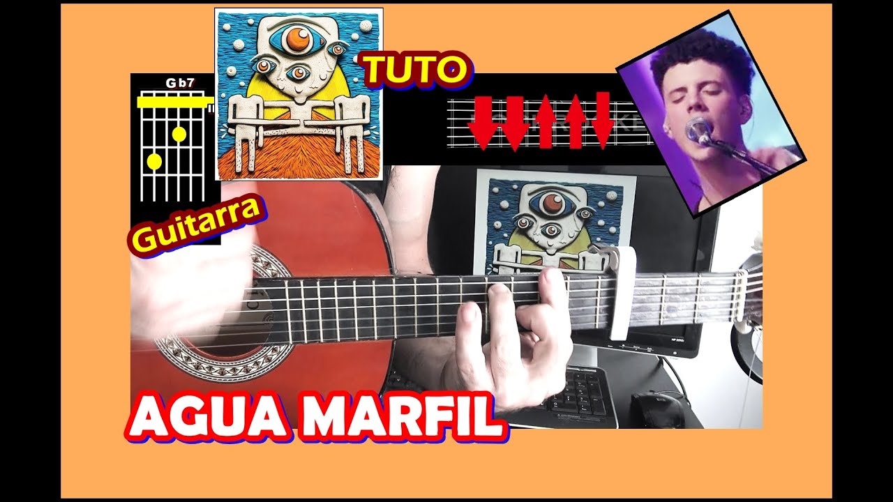 COMO Tocar 🎸 AGUA MARFIL - USTED SEÑALEMELO (GUITARRA) Acordes y acompañamiento TUTORIAL