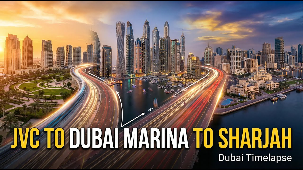 JVC to Dubai Marina to Sharjah