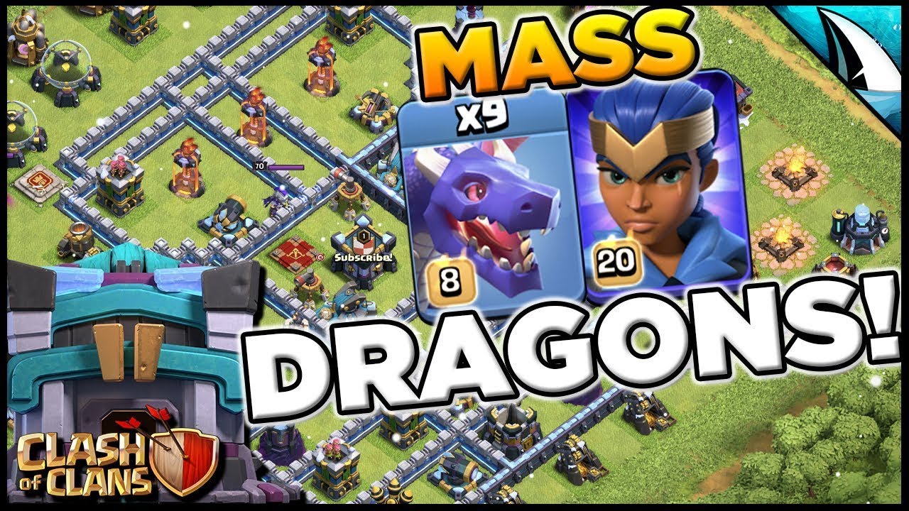 Clash Of Clans TH13 Attack Strategy Powerful QC Dragons!Best TH13 Attack strategy  in Clash of Clans