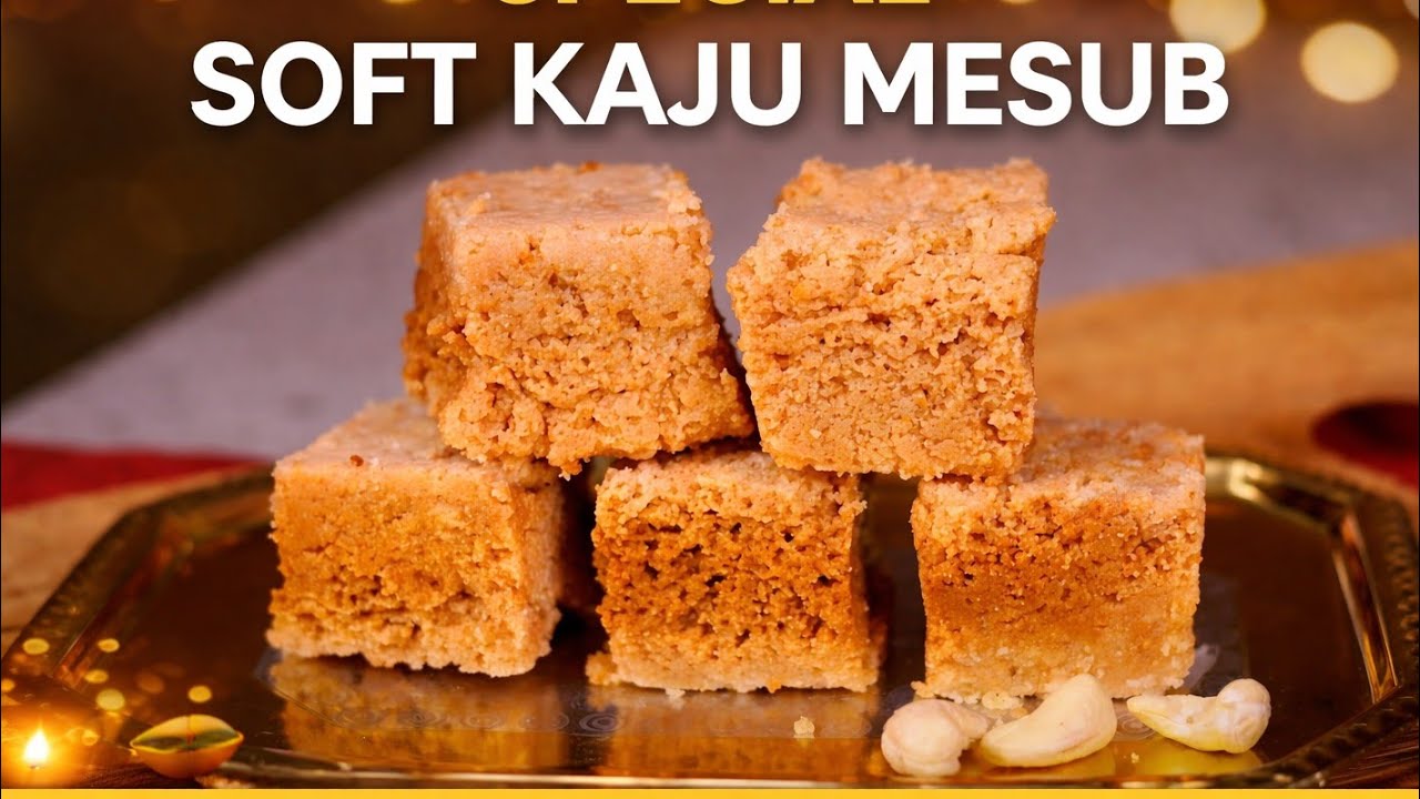 Perfect Kaju Mesub at Home | Easy & Soft Sweet