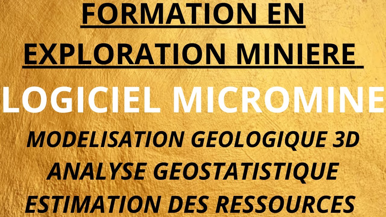 Formation complète logiciel Micromine exploration minière