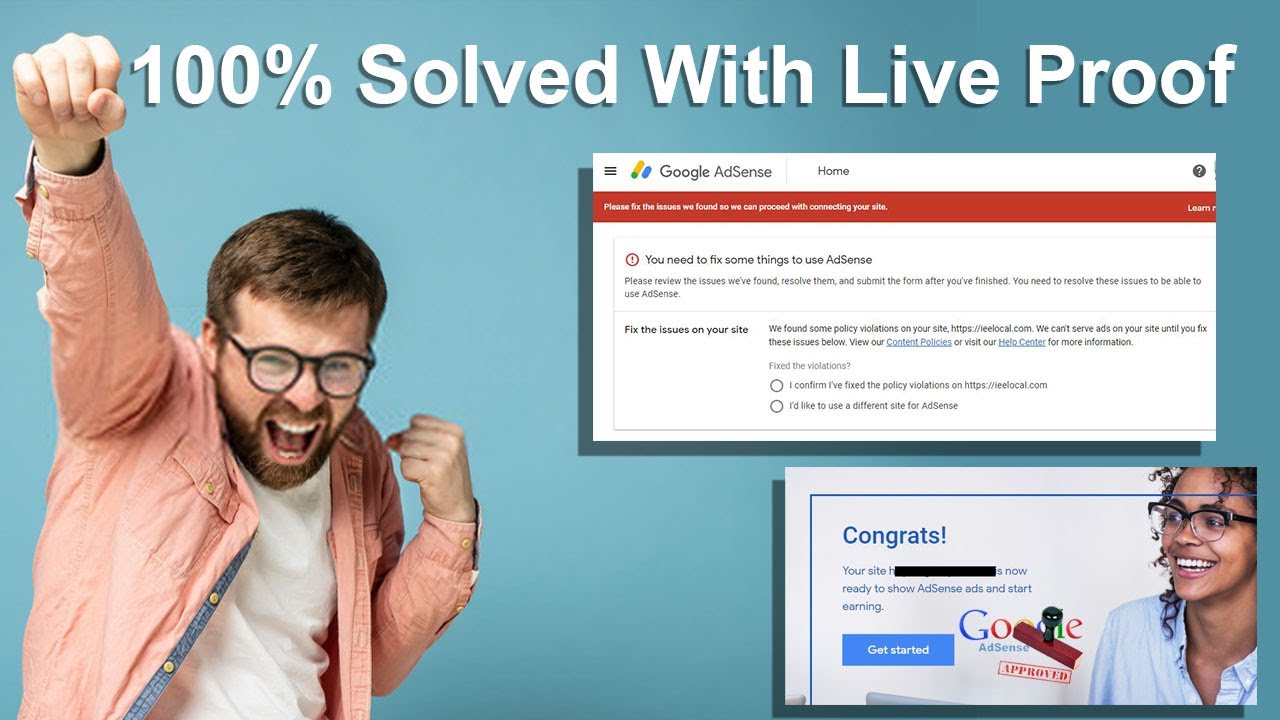 We found some policy violations on your site 100% solved with live | how to get adsense approval