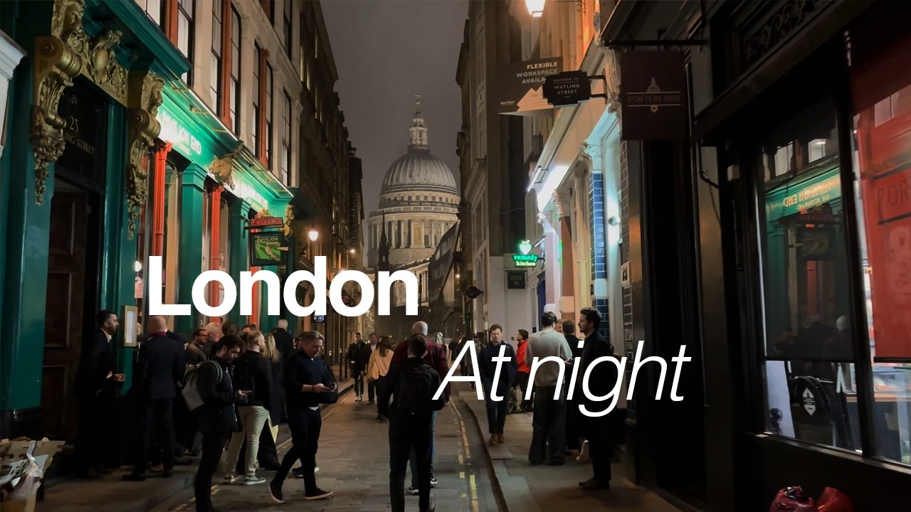City of London Night Walk Tour | ASMR | 4K HDR