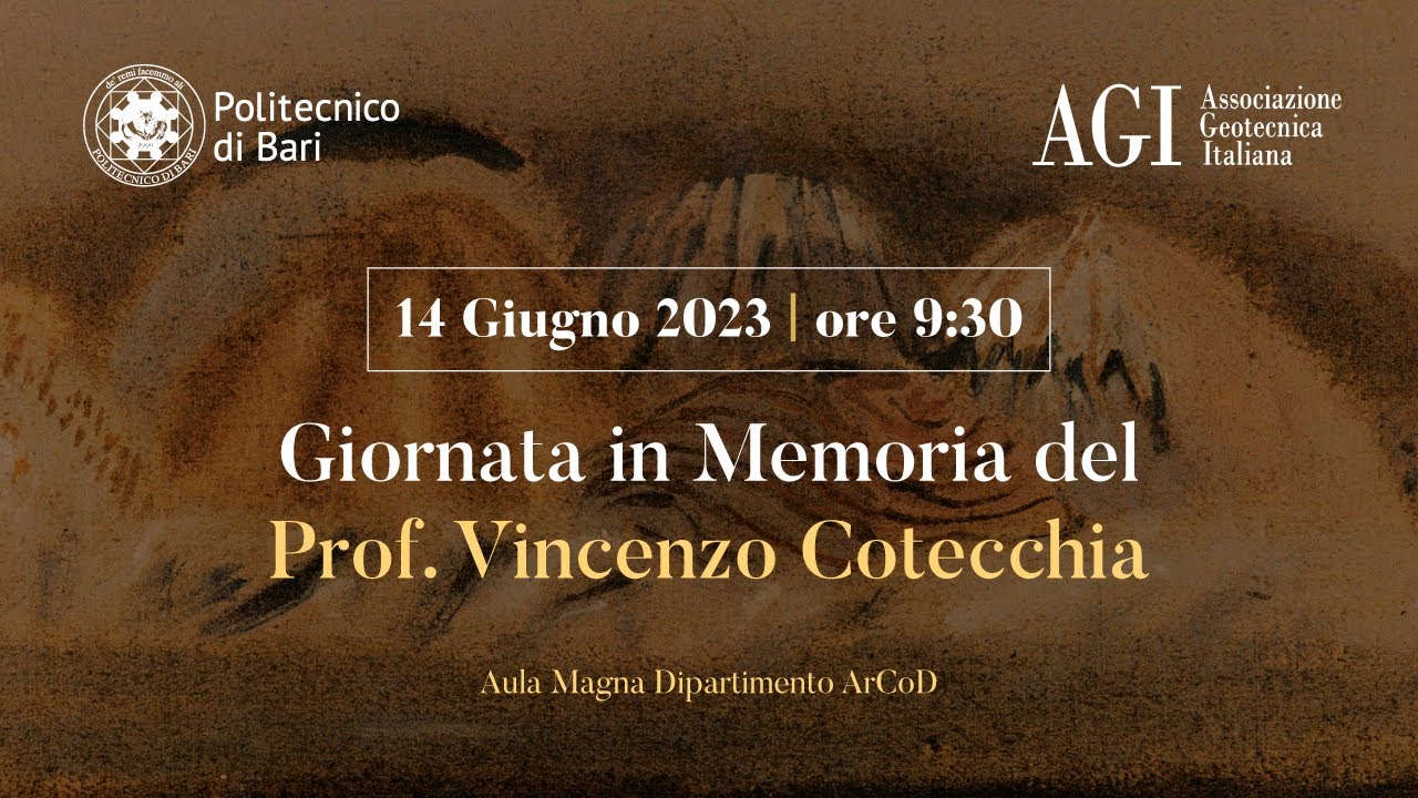 Giornata in memoria del Prof. Vincenzo Cotecchia