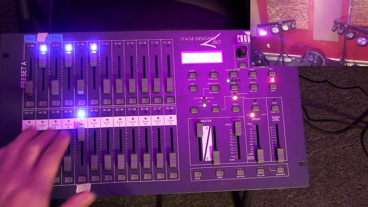 Chauvet Stage Designer 50 - scene programming with the DragonX 4bar