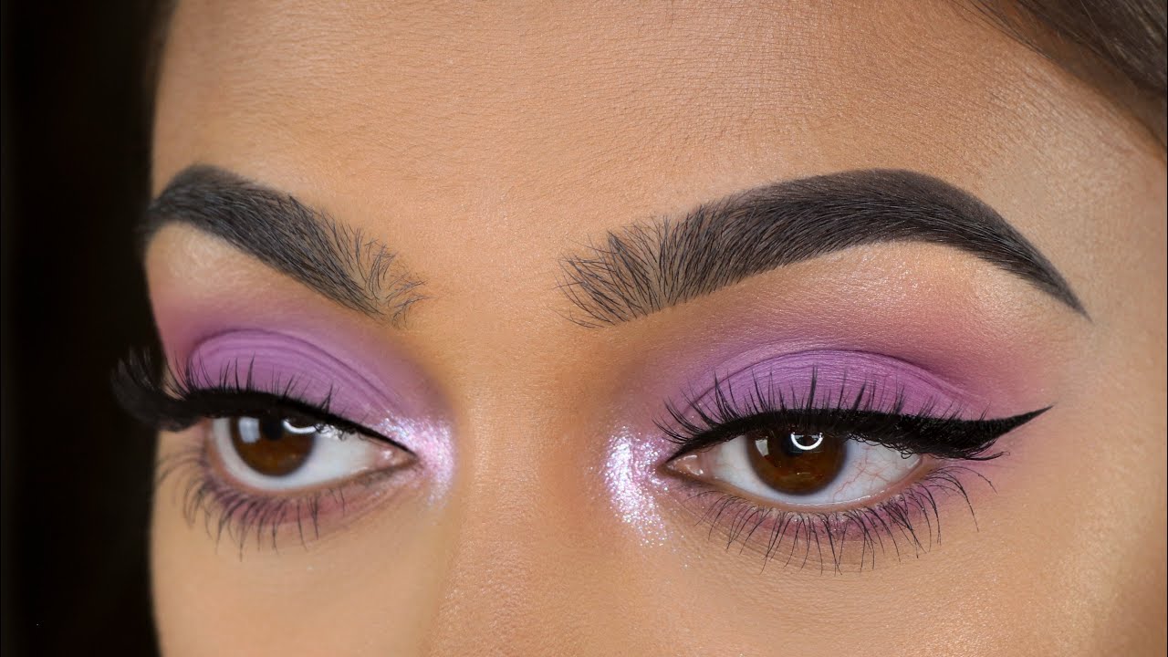 HUDA BEAUTY NEON PALETTE - Lavender Tutorial | Chelseasmakeup