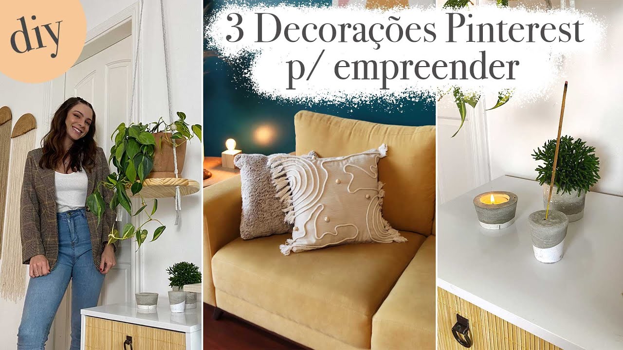 DIY 3 Decorações Pinterest Lindas  que vc pode fazer pra vender