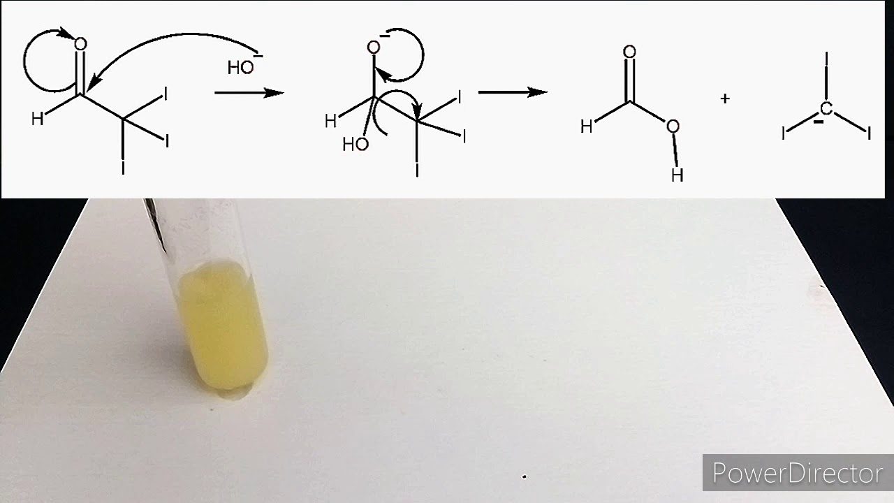 Prueba de Yodoformo (Síntesis de Yodoformo a partir de alcoholes)