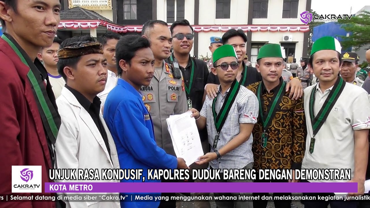 Unjuk Rasa Kondusif, Kapolres Duduk Bareng Dengan Demonstran