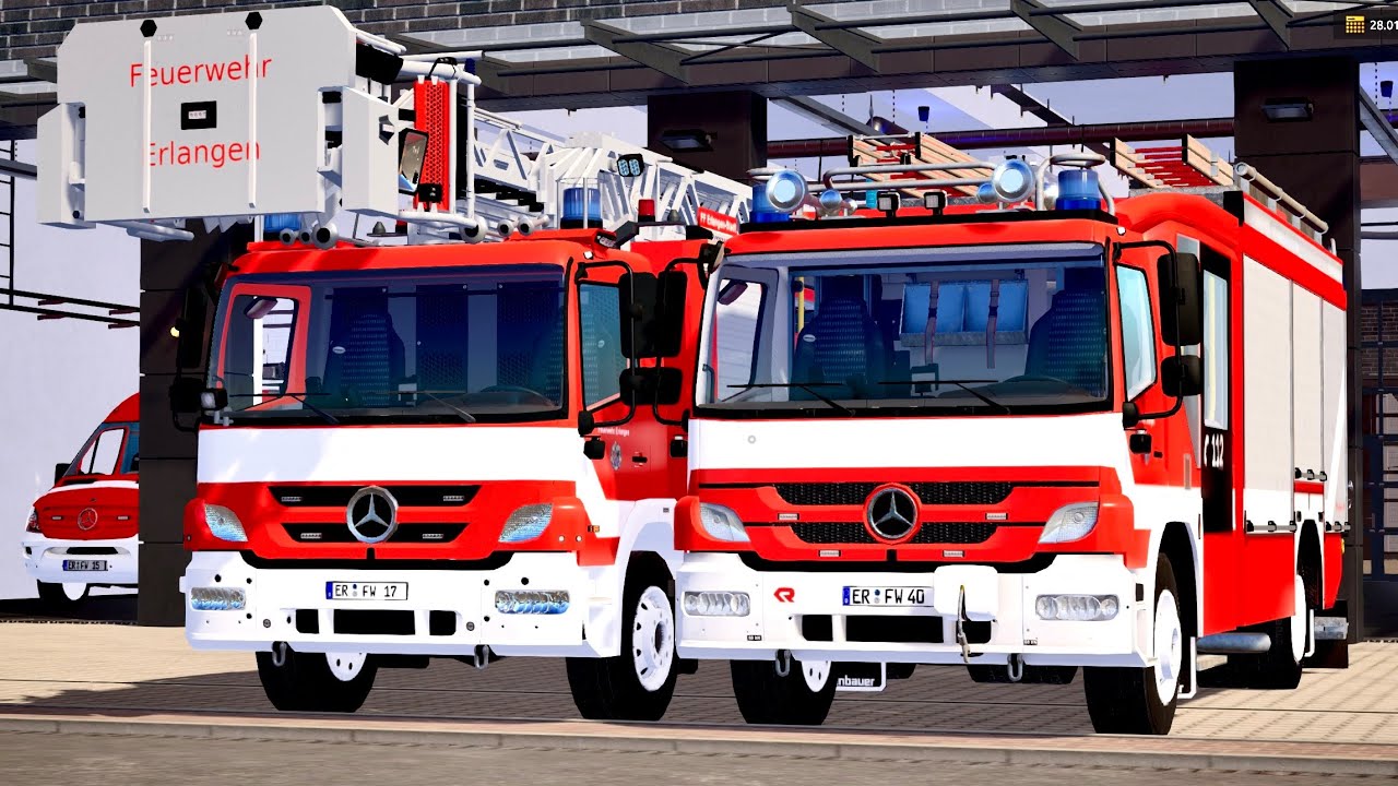 Emergency Call 112 – Erlangen German  Fire Brigade Responding 🚓🚒 | INSANE 4K Simulation