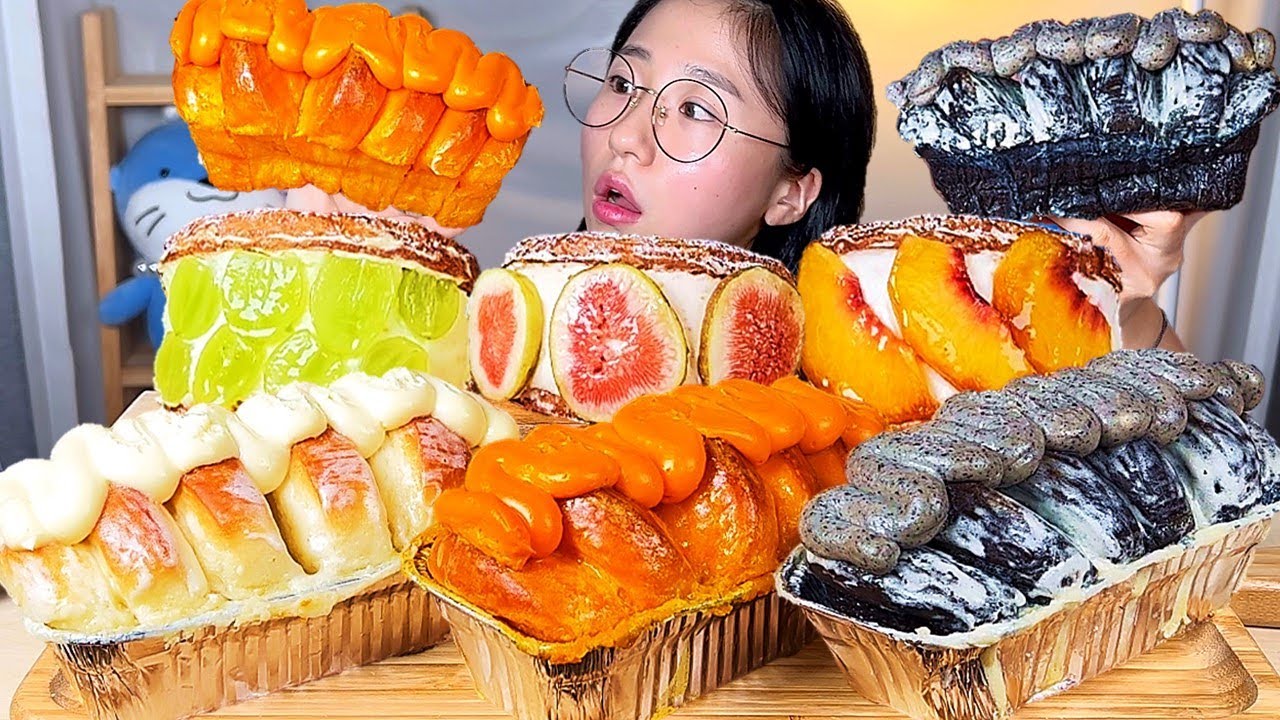 연유 크림 모닝롤🍼 크림 범벅 퀸아망 연유브레드 서울앵무새 디저트 먹방 Dessert Mukbang