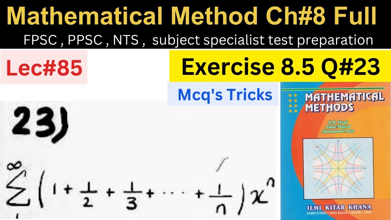 Exercise 8.5 Q#23 mcqs tricks #mathematics #ppsc #fpsc #nts #maths #tricks #bsc #Ms #PhD #afmathe