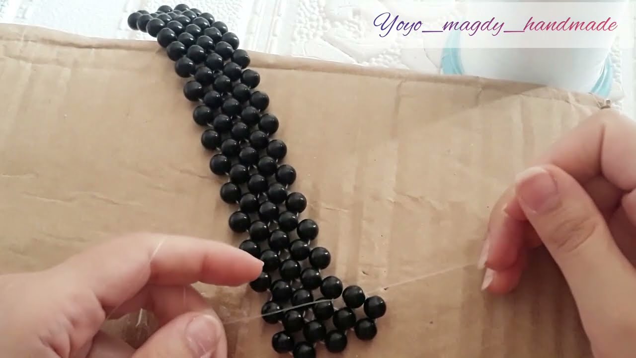 شنطة بالخرز /شنطة باللولي تعليم الوحدة الأساسية وارتفاع السطر Teaching the basic unit of bead bags❤