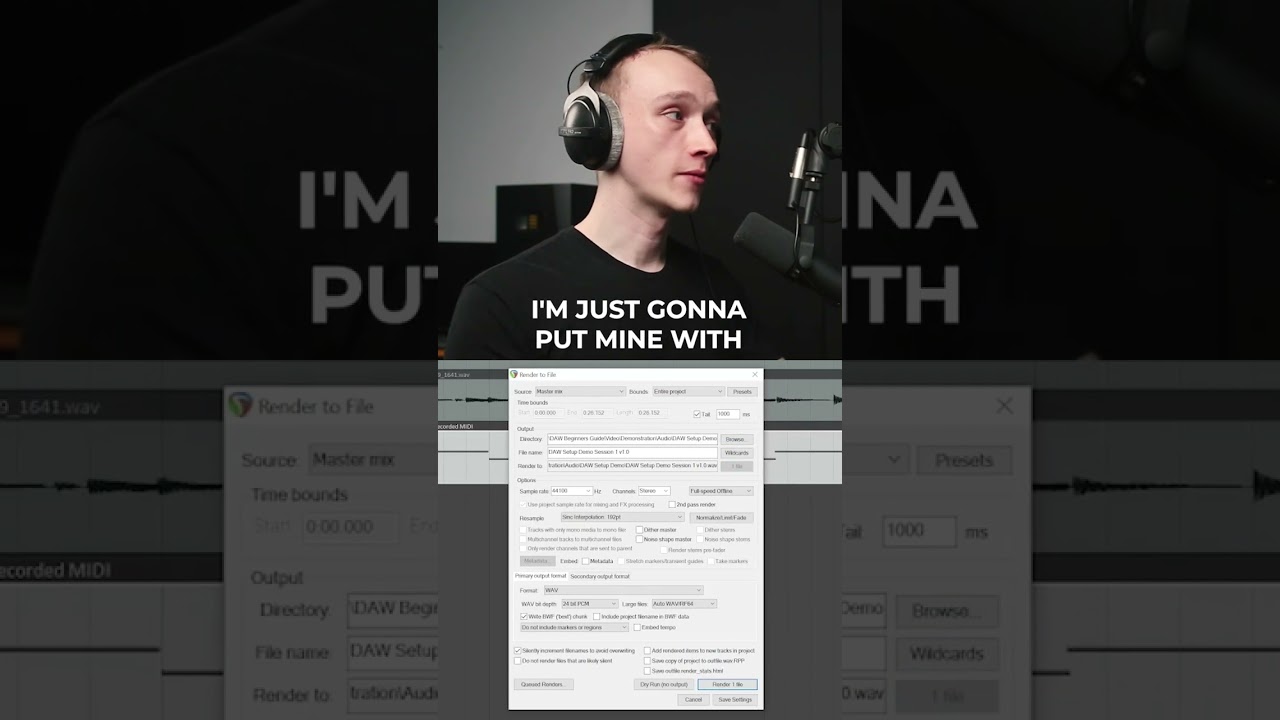 How To Export Your Song From The DAW