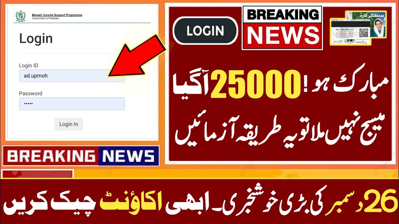 Bisp Program 25000 Online Registration | Benazir Incom Sport Programme | BISP New Payment