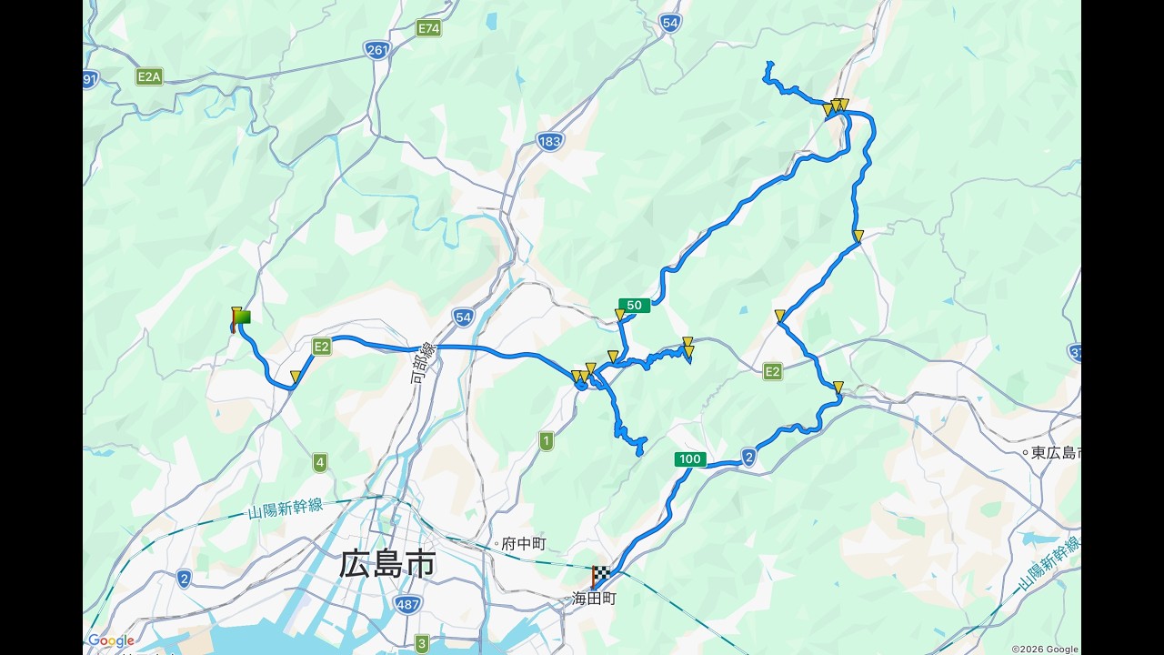 1112　1. 【車載】広島東IC→立石藤ヶ丸線→小河原志和線→広島県広島市安佐北区白木町三田【ロードスターRFの記録】2026/02/15-1