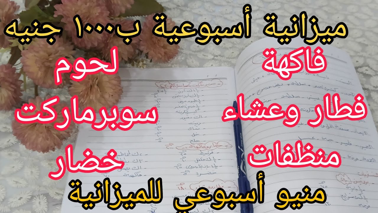 لو معاكي 1000 جنيه بس وعايزة تمشي الأسبوع (لحمة وفراخ ومنظفات).. شوفي الفيديو ده! ✅