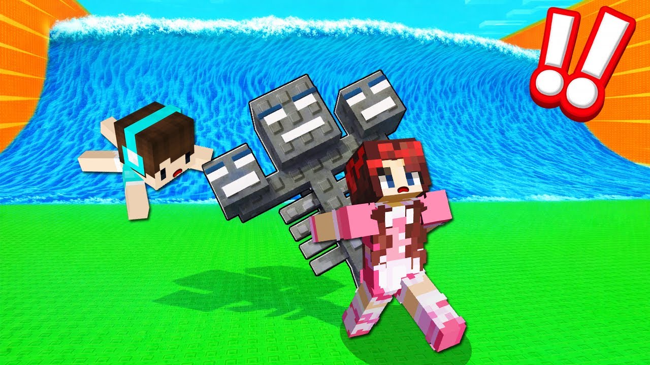 KABUR DARI TSUNAMI UNTUK TAMING MOB MINECRAFT 🌊