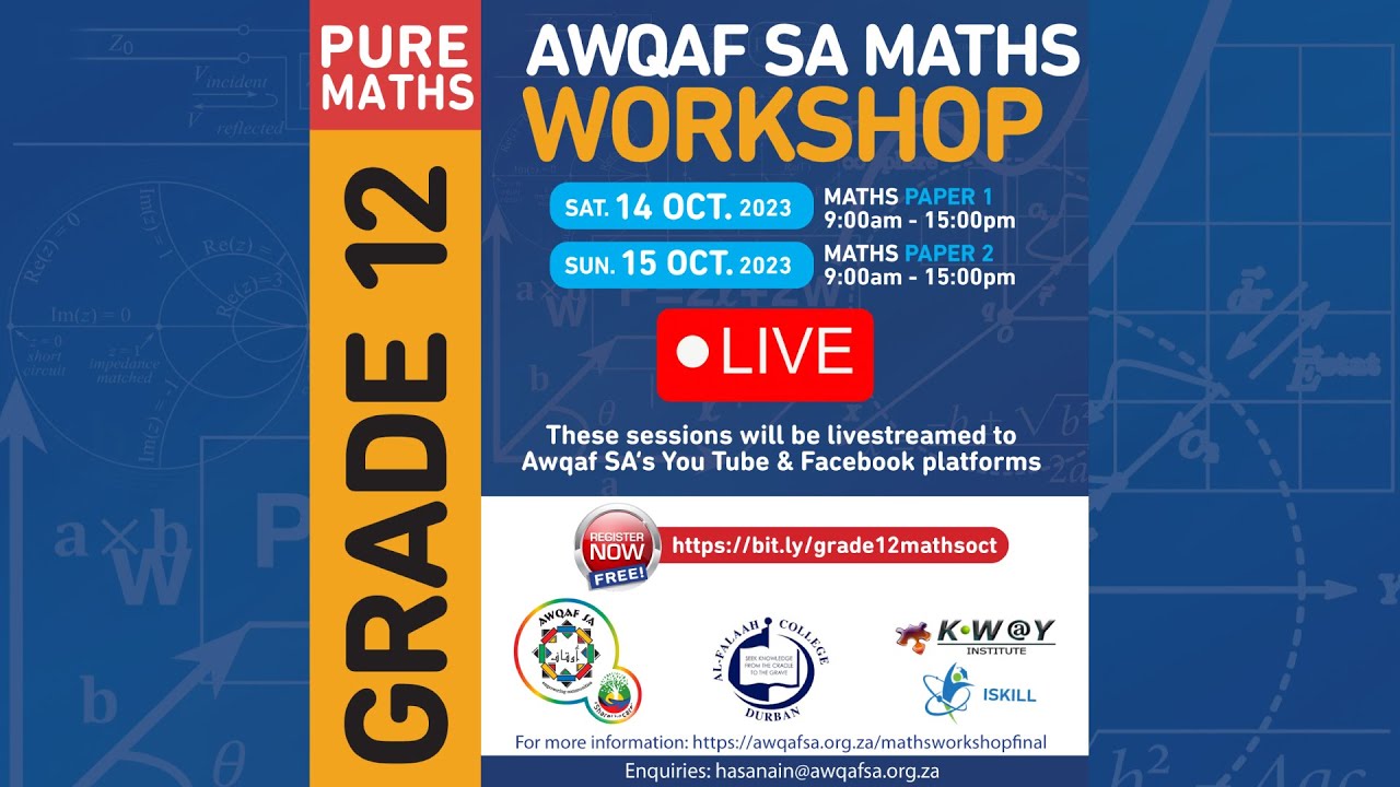 Awqaf SA Grade 12 Maths Workshop - Maths Paper 2