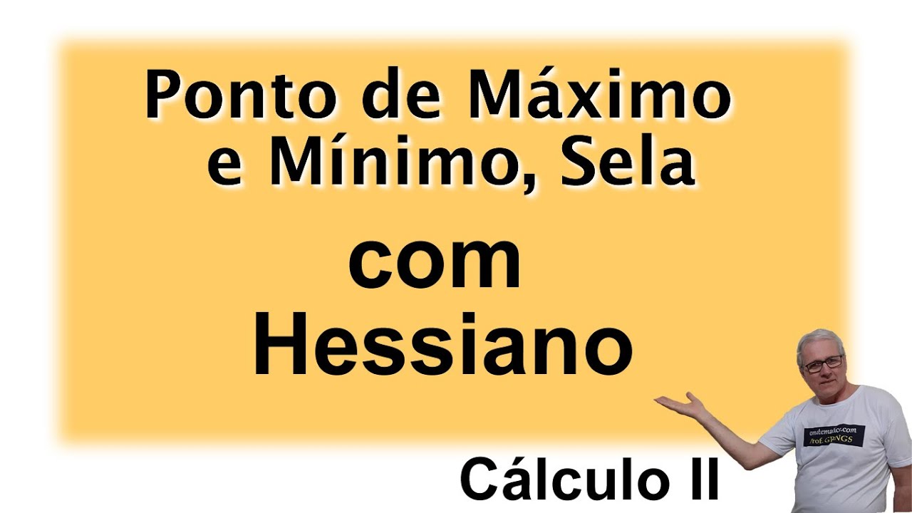GRINGS - MÁXIMOS, MÍNIMOS, SELA através do HESSIANO - Função de duas variáveis - Cálculo II