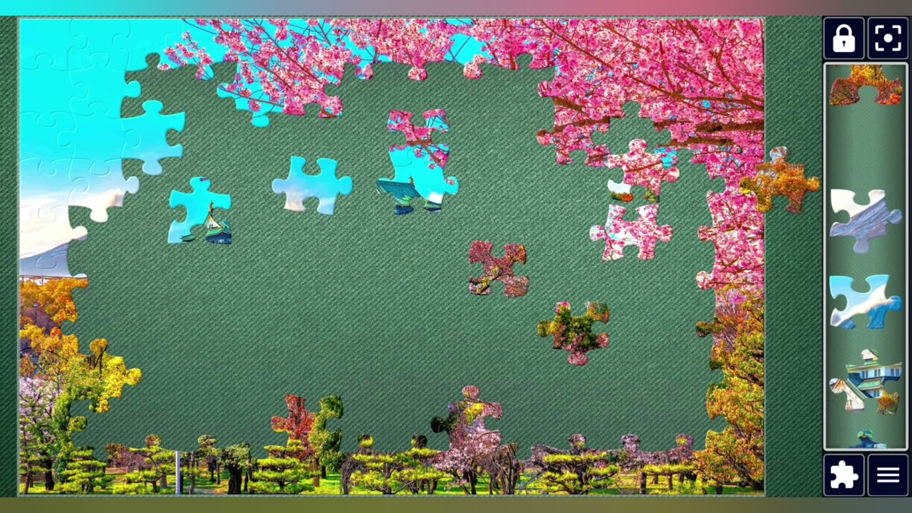 Osaka Castle and full Cherry blossom with Fuji Mountain, Japan🌸🛕//jigsaw puzzles craft//puzzlesArt//