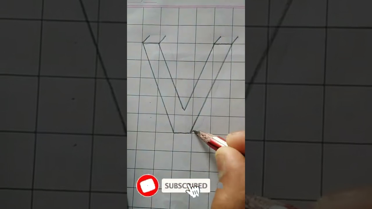 How to make 3D letter V #shorts