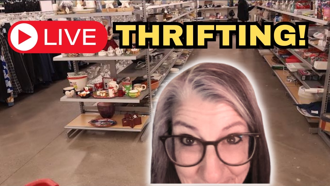 LIVE THRIFTING - Thrift With Me at Dog Junkies Thrift Store