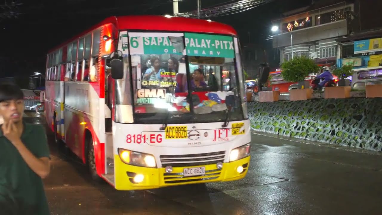 Pilippines, ordinary fare bus night ride from Starmall to SM SJDM