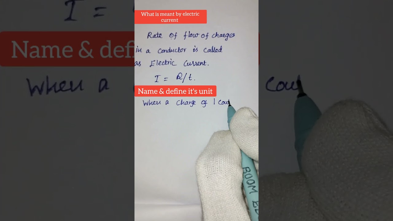 What is meant by electric current? |  Name and define electric current unit class 10 #physics10