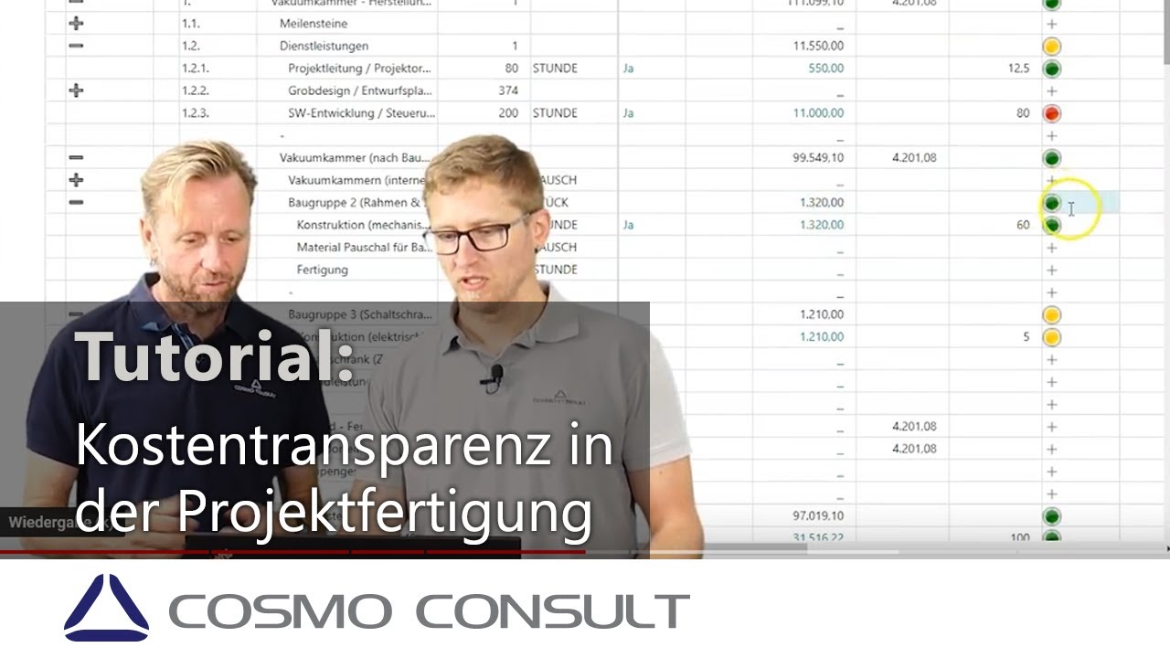 Tutorial: Kostentransparenz in der Projektfertigung
