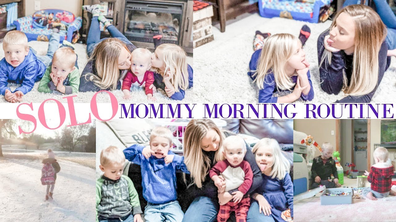 SOLO Mom Of 4 Morning Routine! | SAHM Morning Routine