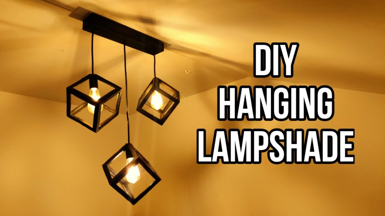 How to make amazing hanging lampshade at home | DIY hanging lamp | Easy room decor