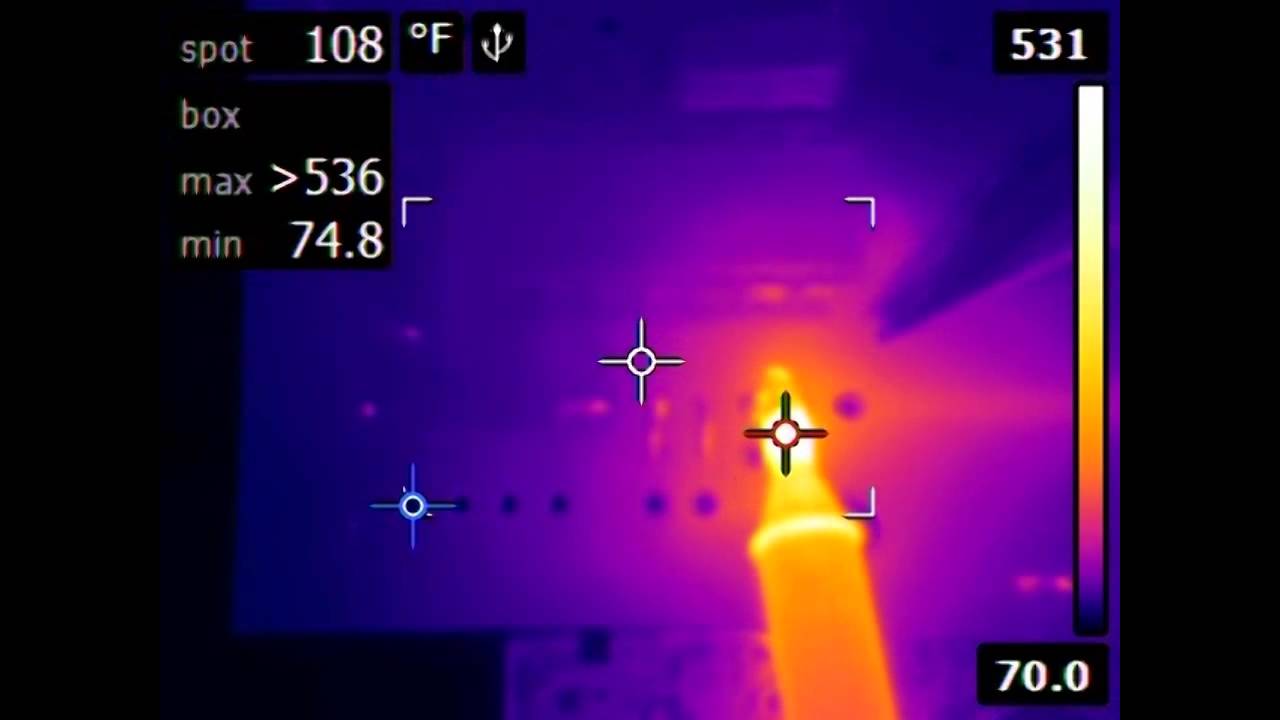 Thermal infrared camera inspection and soldering (Flir E4)